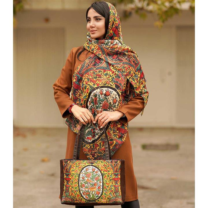 ست کیف و شال زنانه بهار کد ۰۹ Bahar Women Bag and Shawl Set Code 09